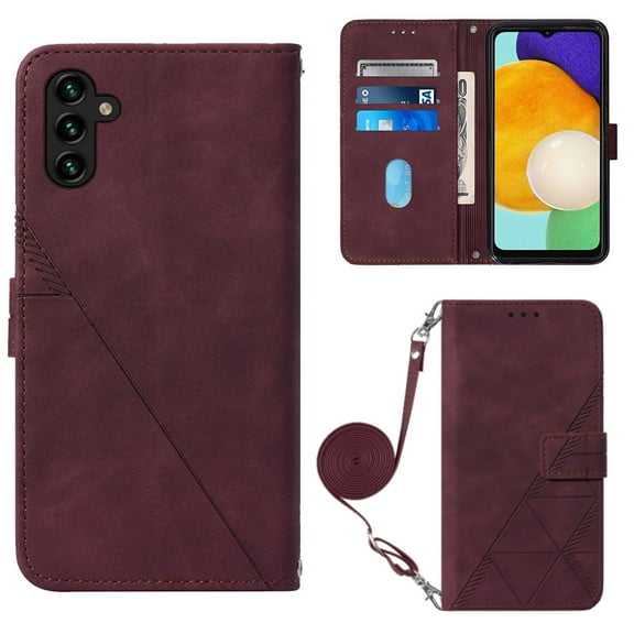 For Samsung Galaxy A54 5G Crossbody 3D Embossed Flip Leather Phone Case