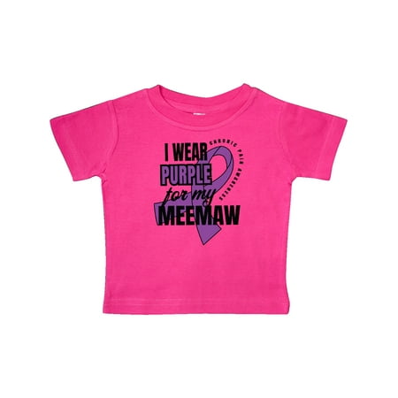 

Inktastic Chronic Pain I Wear Purple For My Meemaw Gift Baby Boy or Baby Girl T-Shirt