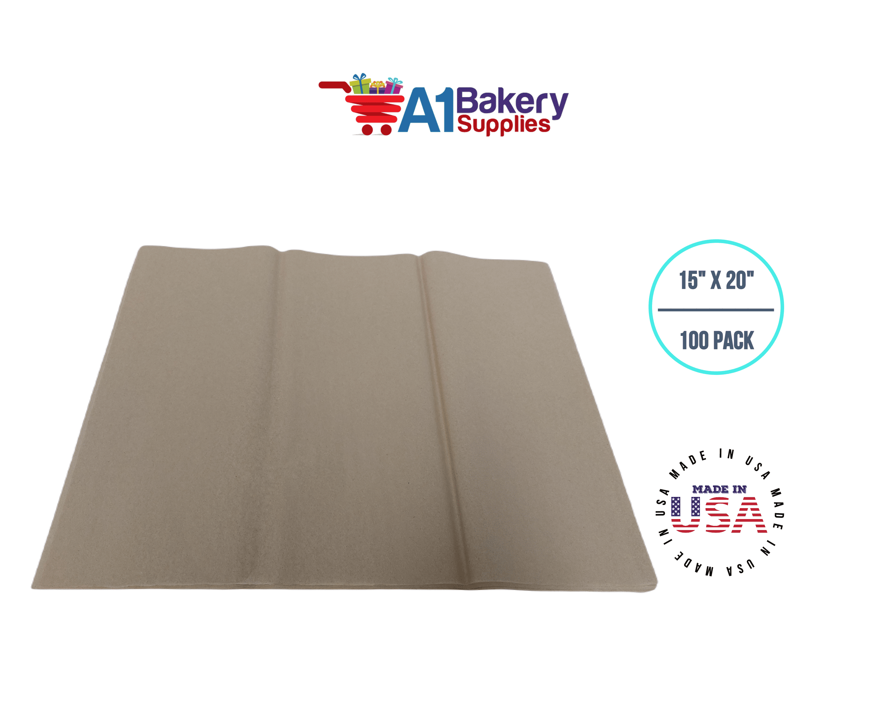  A1 Bakery Supplies Desert Tan Tissue Paper 15 x 20 100 Sheets  Premium Tissue Paper : Health & Household