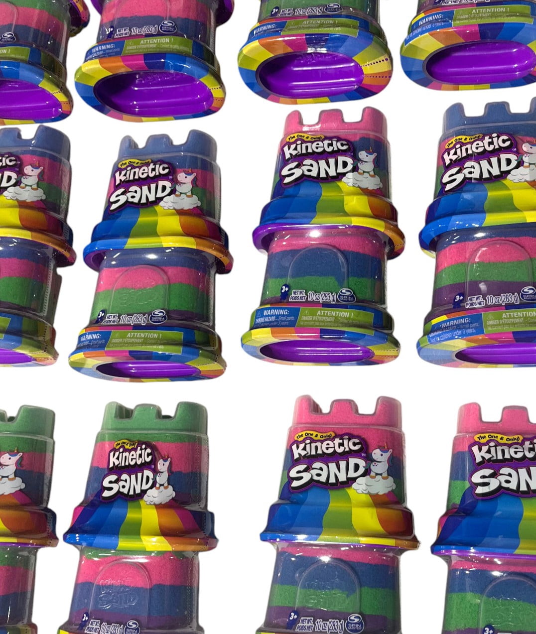 Kinetic Sand, 2-Pack Rainbow Unicorn 5oz Multicolor Containers, for Kids Ages 3 and up, Case pack of 12