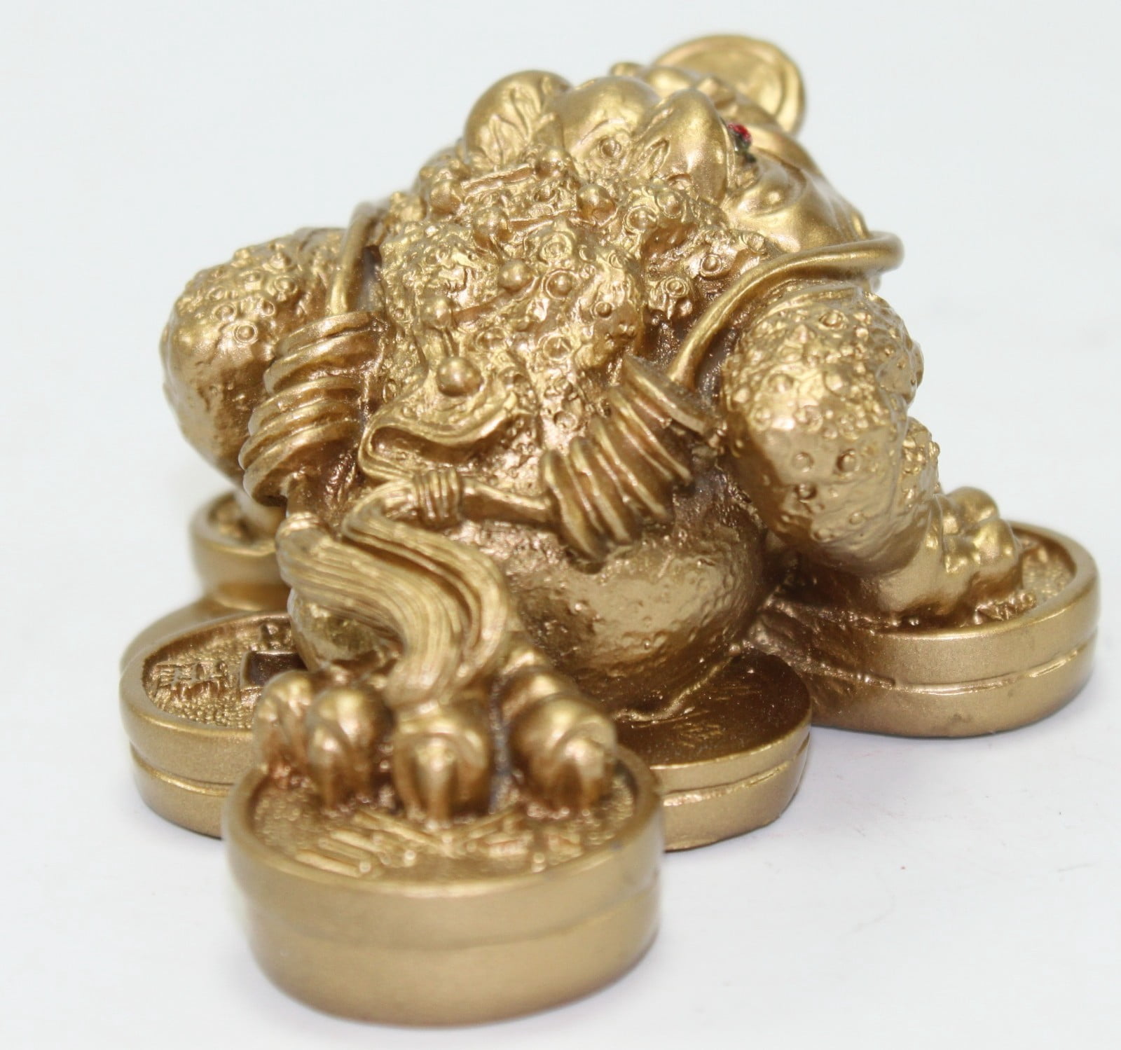 Feng Shui Mini Matte Gold Money Frog Coin Toad Paperweights Home Decor Gift G16220