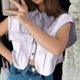 thumbnail image 2 of Camiseta sin mangas de doble capa con cuello cuadrado para mujer: camisola ajustada, camiseta básica de poliéster para combinar en capas., 2 of 4