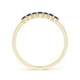 thumbnail image 2 of ANGARA Natural Half Eternity Seven Stone Sapphire Wedding Ring in 14K Yellow Gold for Women (Size-2mm) | September Birthstone, Anniversary, Jewelry Gift for Women | Natural Blue Sapphire Ring, 2 of 9