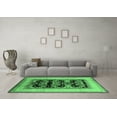 thumbnail image 3 of Ahgly Company Indoor Round Oriental Emerald Green Industrial Area Rugs, 8' Round, 3 of 4
