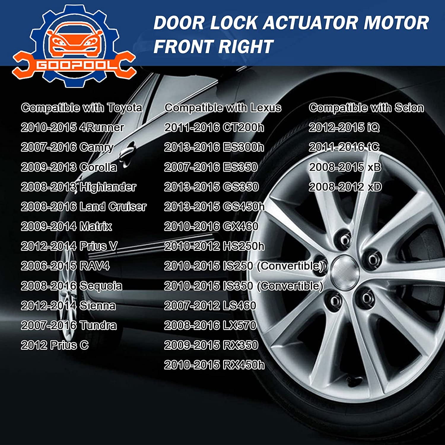 Lexus RX450h OEM Front Left Door Lock Actuator 2010-2015 **Lifetime Warranty** 