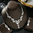 thumbnail image 2 of Sunyuer Jewelry Set Sparkly Rhinestone Necklace Earrings Sets Prom Costume Bridal Jewelry Set for Women, 2 of 6