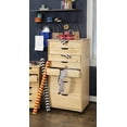 thumbnail image 4 of Craydon Eight-Drawer Rolling Storage Cart, Natural, 4 of 8