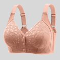 thumbnail image 2 of NIEWTR Front Closure Bras for Older Women Full Coverage Wireless Bras for Seniors Comfort Front Close Push Up Bras with Back Support Everyday Bras(Brick Red,40), 2 of 3