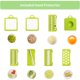 thumbnail image 2 of Professional 15-in-1 Kitchen Mandoline Slicer with 6 Replaceable Blades - Multifunctional Vegetable Cutter for Slicing, Dicing Grating, 2 of 5