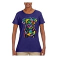 thumbnail image 3 of Dean Russo Unconditional Loyalty Dog Lover Womens Graphic T-Shirt, Purple, 3X-Large, 3 of 6