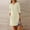 Beige, variant on Busydd Dresses for Women M-3XL Trendy Round Neck Button Summer Dress Solid Color Long Sleeve Spring Dresses Casual Comfy Mini Dress with Pockets