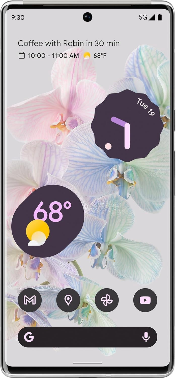Restored Google Pixel 6 Pro 5G, 128GB, Cloudy White - Verizon Locked (Refurbished)
