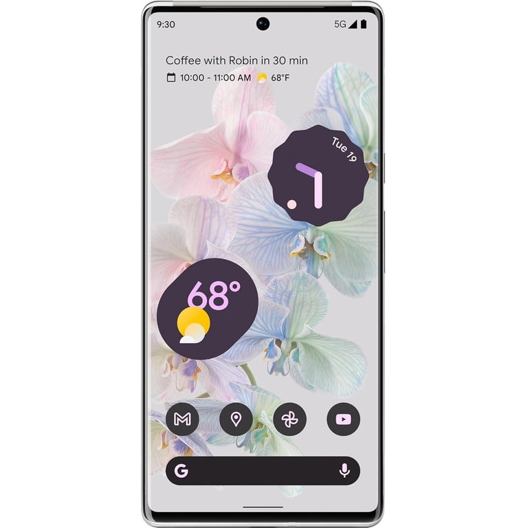Restored Google Pixel 6 Pro 5G 128GB 12GB RAM, Cloudy White