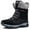Black, variant on asddcavvf Women's Winter Fashion Thickening Warm Lace Up Solid Color Snow Boots Non Slip Comfortable