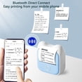 thumbnail image 3 of Mini Portable Thermal Printer, Wireless Bluetooth Inkless Sticker Printer and Printing Paper - All Blue, 3 of 5