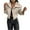 Beige, variant on AOOCHASLIY Valentine's Day Women Coat Women's Lamb Hair Short Coat New Zipper Motorcycle Style Jacket