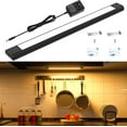 thumbnail image 1 of TEMOGU-Under Cabinet Lighting, Plug in LED Light Bar with ETL Adapter, Hand Wave Sensing, Dimmable Cabinet Lights Kit for Kitchen,Shelf,Bookcase,Display,Counter, 2700K Warm White,Super Bright,Black, 1 of 4