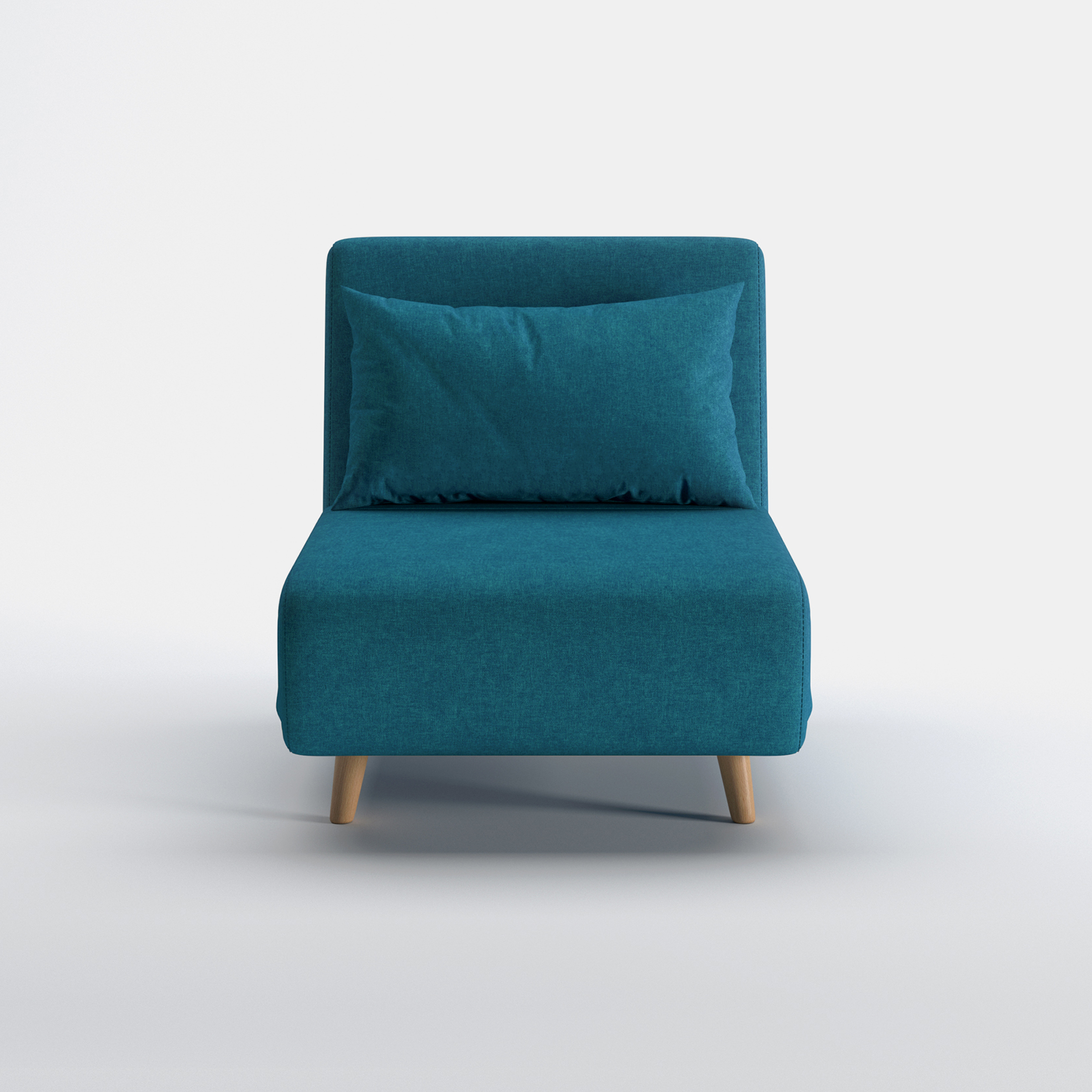 A&D Home Tustin Futon Chair Peacock Blue Set of 2