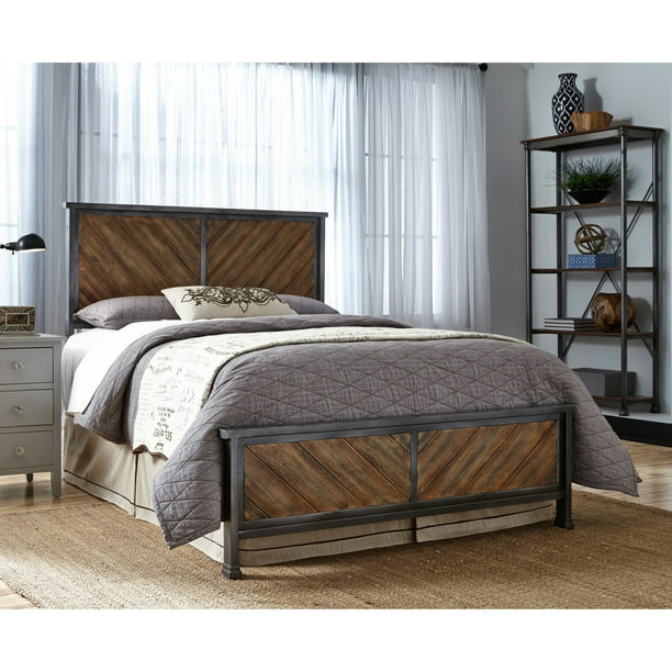 Braden Complete Metal Bed And Steel, Reclaimed Wood King Bed