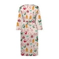 thumbnail image 4 of Yuyamidu Christmas Bathrobe for Women Size L Cute Pink Kimono Robe Candy Canes Bath Spa Robes Gingerbread Man Bath Gown for Women Mid-Length Dressing Gown, 4 of 7