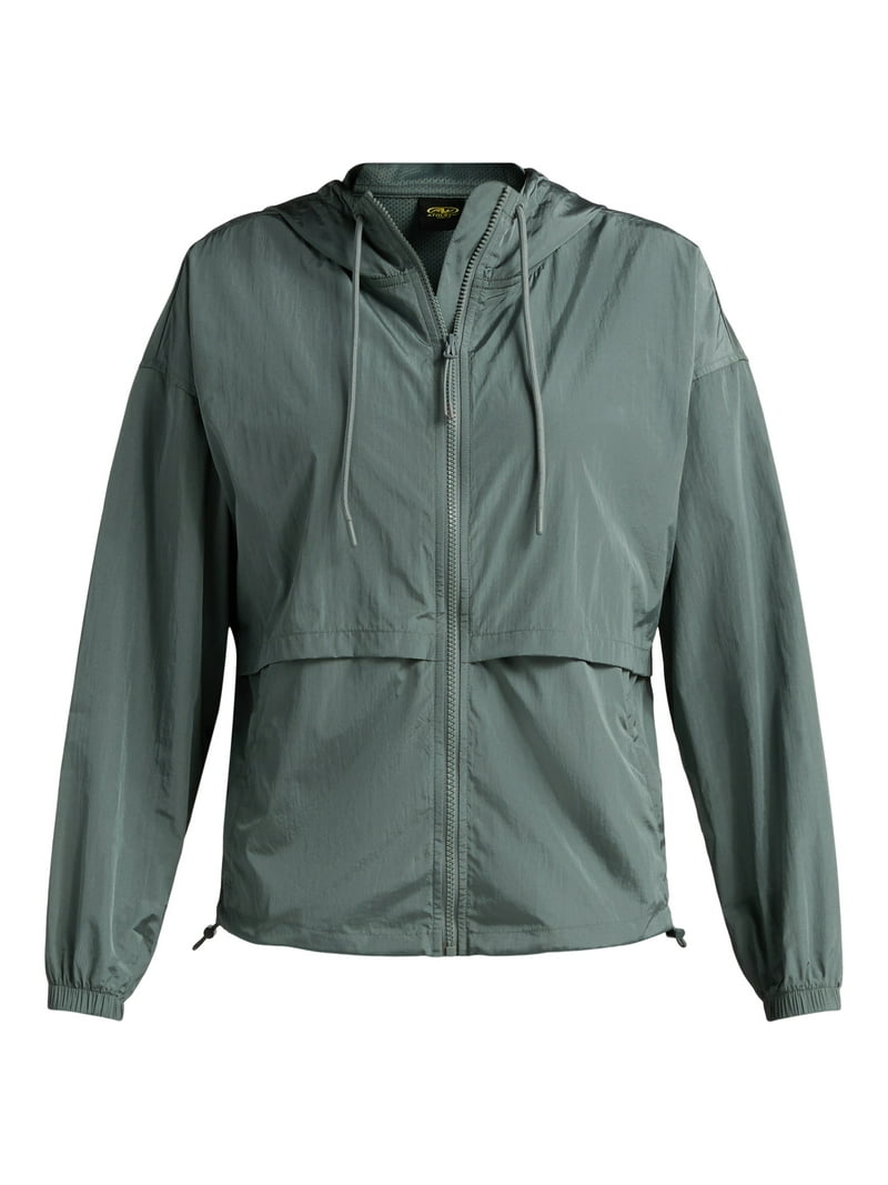 Athletic Works Women's Zip Front Windbreaker Jacket, Size XS