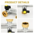 thumbnail image 4 of 3/4 Inch Tap Splitter 3 Way Hose Connector Hose Tap Splitter Connection with 3 Individual Valves for Home Garden Kitchen, 4 of 8