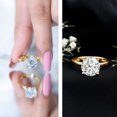 thumbnail image 4 of Rosec Jewels IGI Certified Lab Grown Diamond Solitaire Engagement Ring - 3 Carat - E-VS1 Quality - with Jewelry Box, 10K Yellow Gold, US 7.50, 4 of 8
