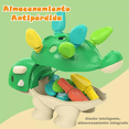 thumbnail image 4 of Juguetes Dinosaurios Didacticos Montessori Regalo Para Niños, Verde, 4 of 5