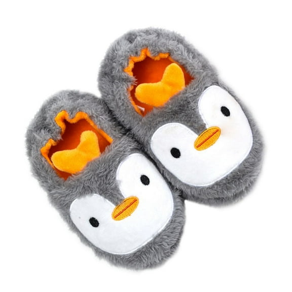 SEWCHICS 1 Pair Kids Winter Slippers Non-Skid Soles Warm Cotton Indoor Home Shoes Comfortable Footwear