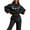 Black, variant on Sweatsuits Women 2 Piece Outfit Jogger Set Hoodie Top and Loose Fit Wide Leg Pants Tracksuit Set Trouser Suit Casual Fitness Set Sports Suit Valentine's Day