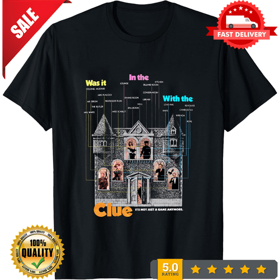 Vintage Clue Movie T Shirt, NEW INSTOCK-TH77885