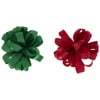 Red & Green Grosgrain Gift Bows