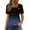 Blue, variant on Womens Shirts Summer Casual V Neck Plus Size Summer Tops for Women 2025 Vacation Trendy Plus Size Sexy Tops for Women Date Night Womens Blouses for Work Professional