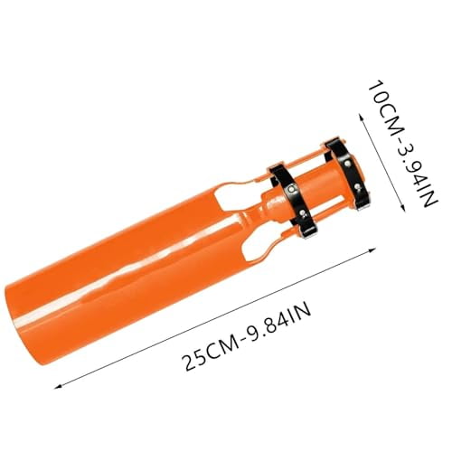 Leaf Blower Air Booster, Air Flow Booster for Blower, Turbo Nozzle Extension Boosts Speed & Power for Yard, Lawn, and Driveway Cleanup (Orange)