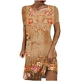 thumbnail image 1 of DTBPRQ Women's Casual Floral Beach Dress Summer T Shirt Dresses Short Sleeve Swing Dress with Pockets, 1 of 5