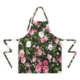 thumbnail image 2 of Pioneer Flower Floral Print Pattern Apron-Garden Aprons for Women with Pockets-Cotton Linen Waterproof Kitchen Cooking Gardening Aprons Adjustable for Kitchen,Cooking,BBQ and Salon 33x27 Inch, 2 of 7