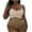 Khaki, variant on WREESH Womens One Piece Swimsuit Gradient Swim Suits Plus Size Summer Sling Split Joint Tether Swimsuit Bra Leaky Waist Swimwear Sleeveless Bathing Suits Khaki