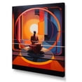 thumbnail image 2 of Designart "Orange Teal Meditation Charm Of Silence II" Portrait Canvas Art Print, 2 of 5