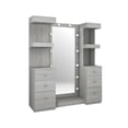 thumbnail image 3 of Tocador Con Espejo Y Luz Led, Mueble Vanity Gris Con Estante Gris, 3 of 5