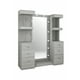 thumbnail image 3 of Tocador con Espejo y Luz LED, Mueble Vanity Gris con Estantes y Cajones – Ideal para Dormitorios y Tocadores, 3 of 5