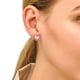 thumbnail image 3 of Pendientes de corazón inicial Silvora tachuelas de plata esterlina hipoalergénicas para mujer letra E, 3 of 8