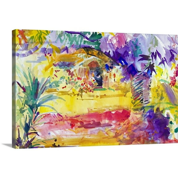Great BIG Canvas Abstract Botanical Landscapes Watercolor Painting Contemporary