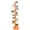 Orange, variant on Orange 9-Tier Metal Spine Bookshelf, Modern Vertical Bookcase Tower for Small Spaces, Multipurpose Adjustable Tall Corner Bookshelf for Bedroom Living Room Office