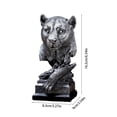 thumbnail image 3 of Sentmoon Pièces Décoratives Minimalistes Statue en Résine Animal Figurine Léopard Forme Unique Ornement de Bureau pour Bibliothèque Chambre Bureau à Domicile Cadeau, 3 of 6