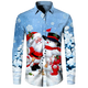 thumbnail image 1 of Camisa hawaiana con tema navideño de Papá Noel para hombre, Tops informales Vintage, ropa de manga larga con estampado de flores en 3d, vacaciones Y2k, 1 of 4