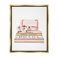 thumbnail image 2 of Stupell Industries Pink Purse Gold Bookstack Glam Fashion Watercolor Design Jet Black Framed Floating Canvas Wall Art, 24x30, by Amanda Greenwood, 2 of 5