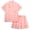 Barbie Pink, variant on Andree Joan Womens Pajama Sets - 2 Piece Collared Sleep Shirt & Sleep Shorts for Women Sleepwear Set
