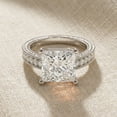 thumbnail image 5 of Pompeii Certified 4 1/5Ct Princess Cut Diamond Vintage Engagement Ring Lab Grown, 5 of 8