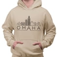 thumbnail image 2 of Skyline Omaha Nebraska Hoodie Sweatshirt Unisex Large Pink, 2 of 5