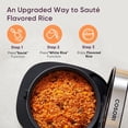 thumbnail image 3 of COSORI Rice Cooker 10 Cup, 24h Keep Warm, Non-stick Ceramic Inner Pot, 18 Functions Fuzzy Logic Rice Maker with Stainless Steel Steamer Basket, Saut&, 3 of 7